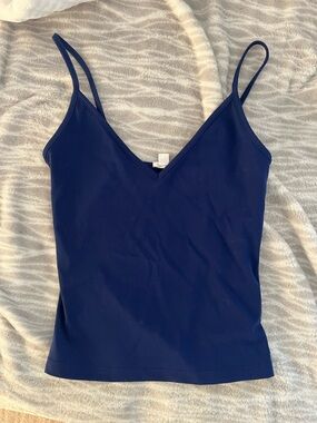 Royal Blue Spaghetti Strap Tank Top - XS